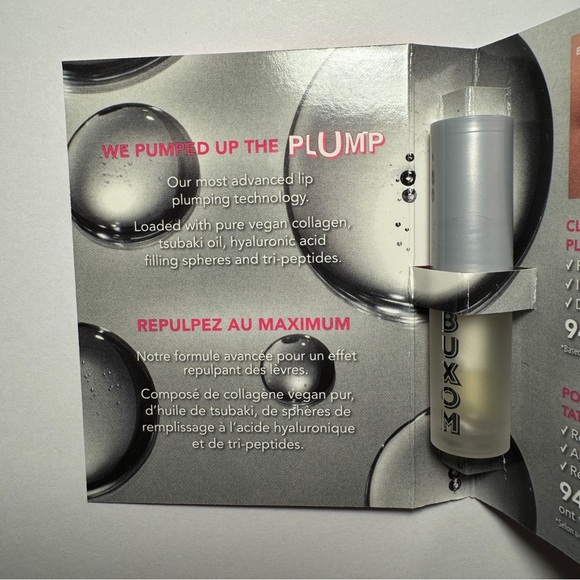 Buxom Plump Shot Collagen infused Plumping Lip Clear Gloss Mini Travel .03oz - Picture 3 of 4